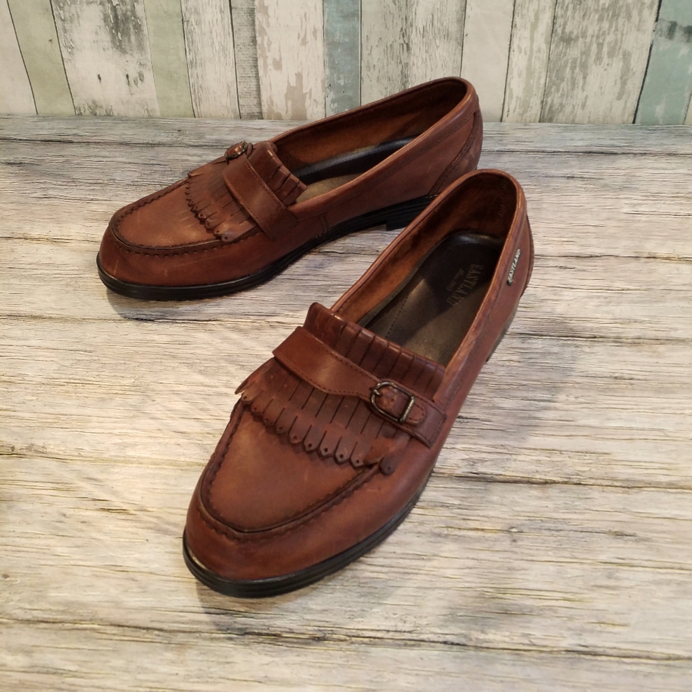Eastland Womens Brown Leather Loafers Size 11